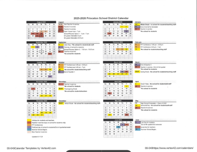 2025-2026 District Calendar